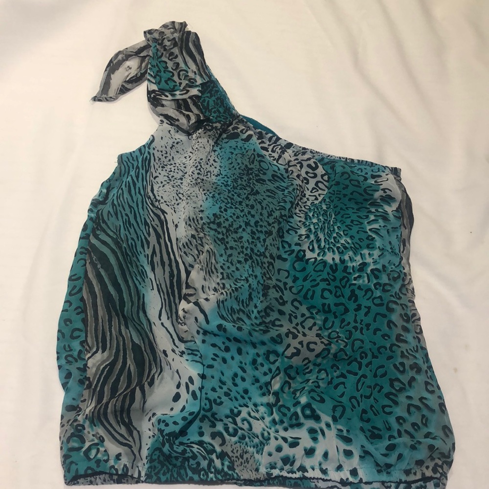 New guess one shoulder summer dressy top blouse xs